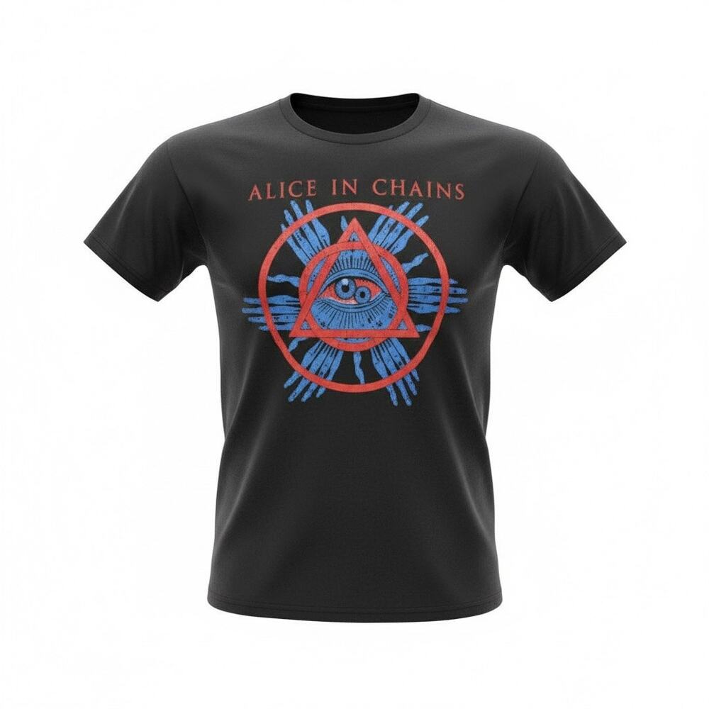Alice In Chains Graphic T Shirt XL Black Band Tee